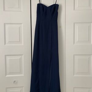 After Six Strapless Midnight Navy Blue Bridesmaid Dress